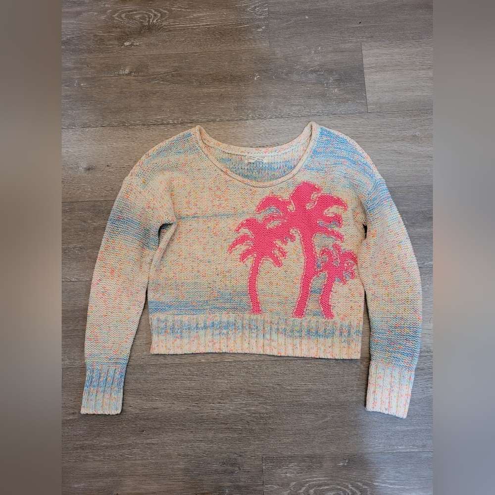 Neon Palm Tree Sweater XS